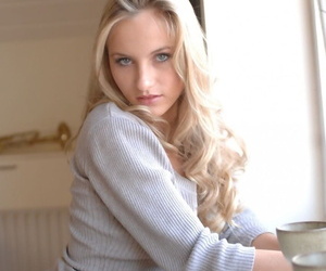 Blonde girl with a pretty..