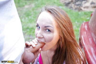 Slutty teen gets her belly..