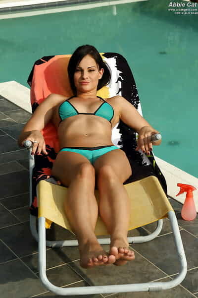 Graceful amateur brunette..