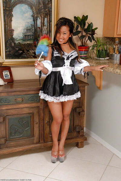 Adorable Asian maid Tinah..
