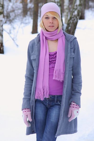 Sweet blonde teen Monica R..