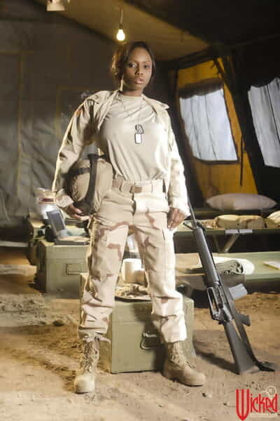 Ebony military girl Jada..